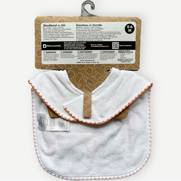 Baby Essentials Girls My First Halloween Bib & Headband. 0-6 Months. NEW. - Picture 2 of 4